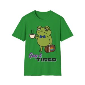 Gay & Tired Frog Tee (Unisex)